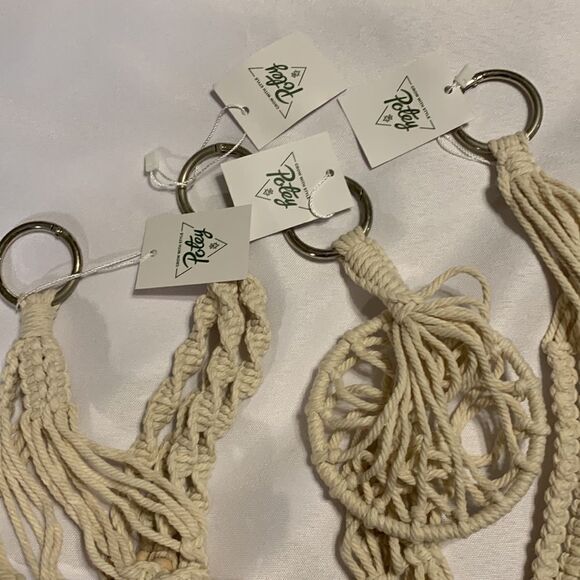 Potey macramé various plant hangers with S hooks & hanging screws - Picture 11 of 12